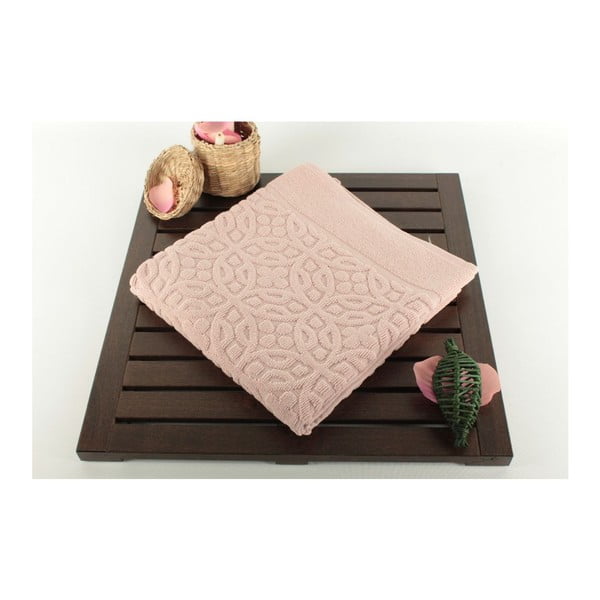 Šviesiai rožinis vonios kilimėlis Vonios kilimėlis, 50 x 70 cm