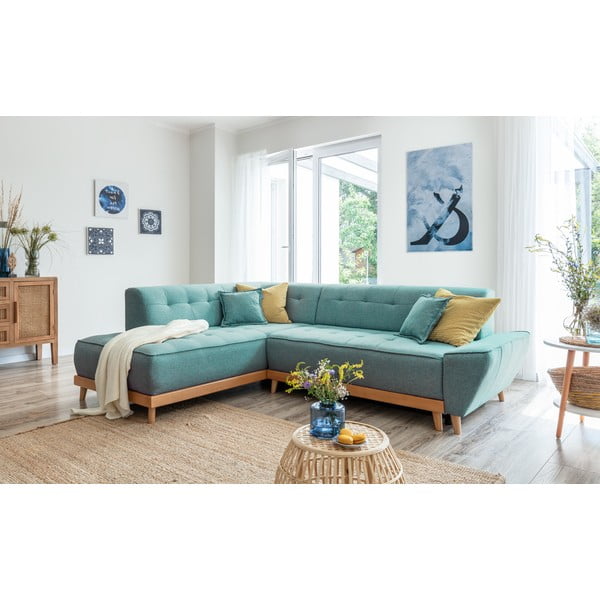 Sulankstoma kampinė sofa turkio spalvos (su kairiuoju kampu) Dazzling Daisy – Miuform-image-3