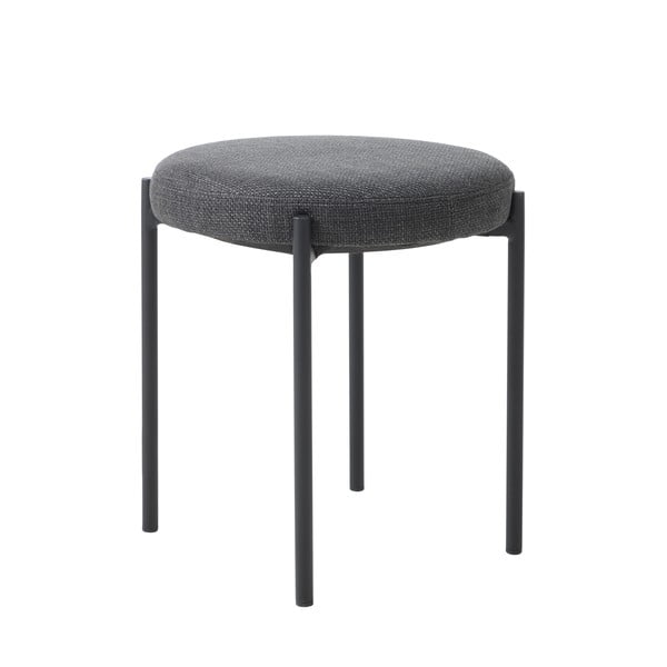 Tamsiai pilkos spalvos iš metalo taburetė Pelican – Unique Furniture