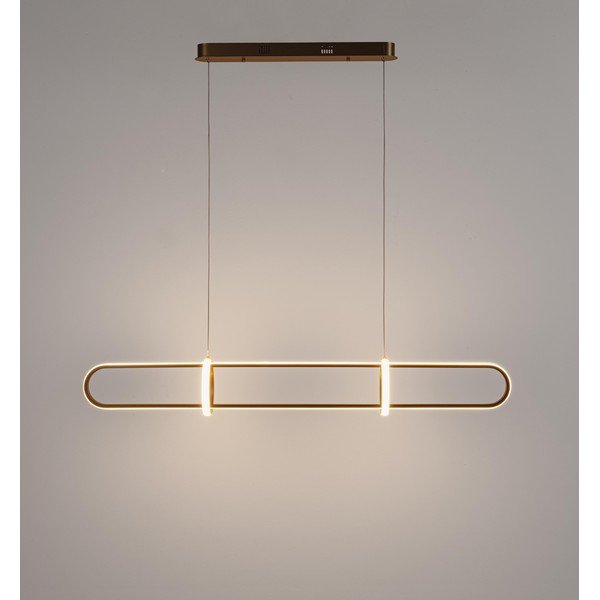 Auksinės spalvos iš metalo kabantis šviestuvas LED Alken – Bizzotto-image-2