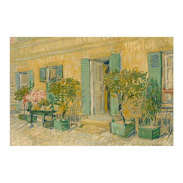 Vincento van Gogo paveikslas - Restorano eksterjeras Asnjere, 90x60 cm