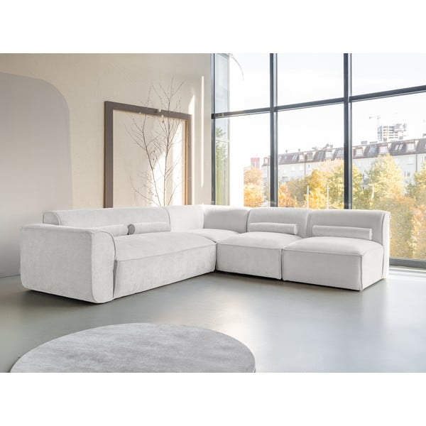 Kampinė sofa kreminės spalvos (su dešiniuoju kampu) Flex Felix – Miuform-image-3