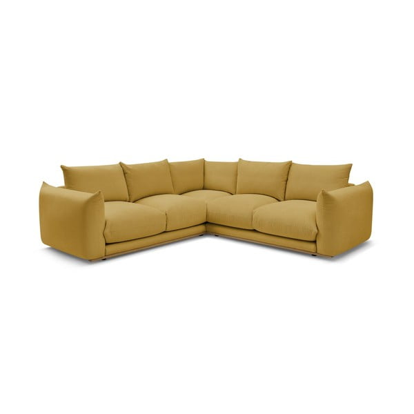 Kampinė sofa geltonos spalvos Ernest – Bobochic Paris