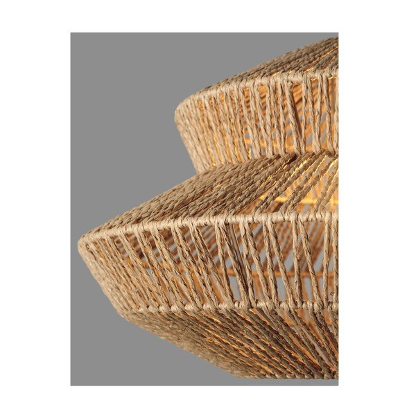 Natūralios spalvos iš virvės kabantis šviestuvas ø 50 cm Nua – Nova Luce-image-3