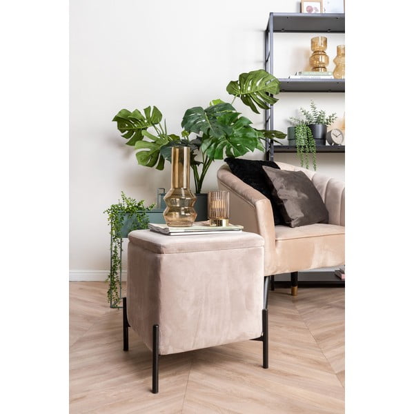 Juoda aksominė pagalvė PT LIVING Tender, 40 x 40 cm-image-4