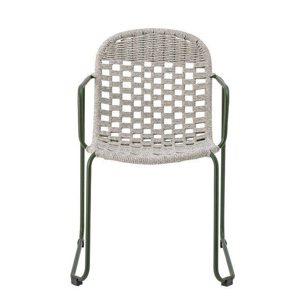 Pilkos spalvos metalinė sodo kėdė Calana – Bloomingville-image-2