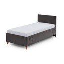 Antracito spalvos iš audinio vaikiška lova be grotelių 90x200 cm Cool – Meise Möbel