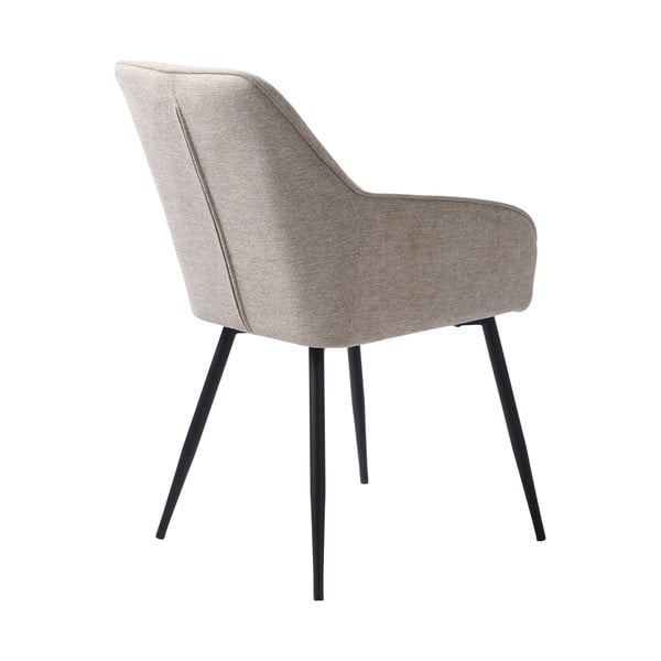 Smėlio spalvos iš audinio valgomojo kėdė su porankiais Nolan – Unique Furniture-image-3