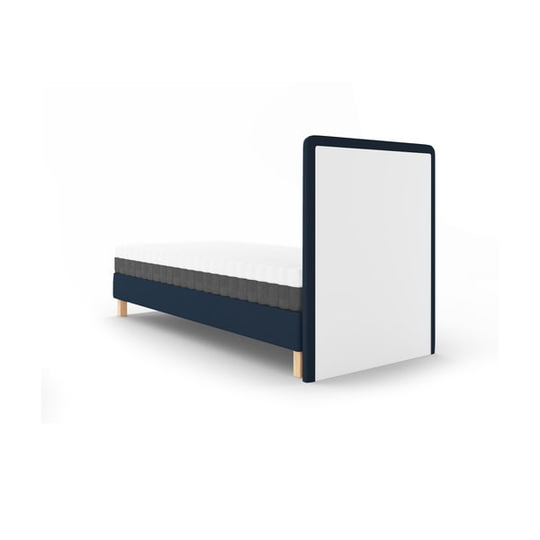 Viengulė lova tamsiai mėlynos spalvos audiniu dengta su lovos grotelėmis 90x200 cm Lotus – Cosmopolitan Design-image-3