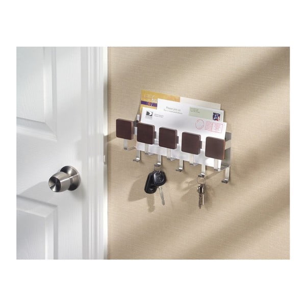 Sieninis raktų laikiklis su pašto dėžute iDesign Fombu-image-2