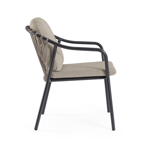 Šviesiai rudos spalvos metalinė sodo kėdė Edvige – Bizzotto-image-3