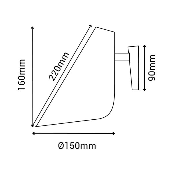 Baltas sieninis šviestuvas SULION Lisboa, aukštis 16 cm-image-2