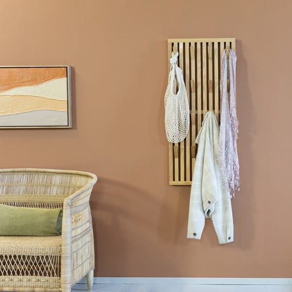 Natūralios spalvos iš ąžuolo masyvo sieninė kabykla 46x100x8 cm Parco – Spinder Design-image-4