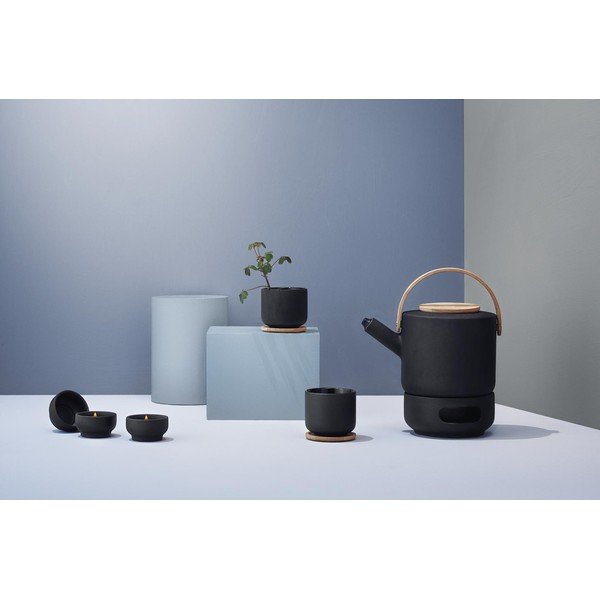 Juodos spalvos iš molio arbatinukas 1,25 l Theo – Stelton-image-2