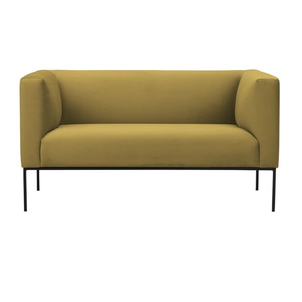 Geltona dviejų vietų sofa Windsor & Co Sofas Neptune