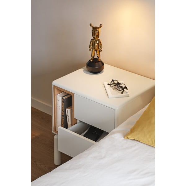 Kreminės spalvos naktinis staliukas Corvo – Teulat-image-3