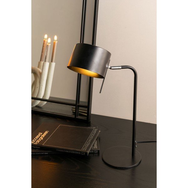 Juodas stalinis šviestuvas Leitmotiv Shell, aukštis 45 cm-image-1