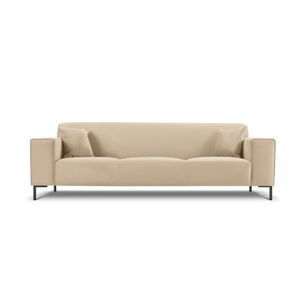 Smėlio spalvos aksominė sofa Cosmopolitan Design Siena