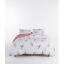 Baltos spalvos/rožinės spalvos iš ranforce medvilnės dvigulė/itin ilga patalynė 240x220 cm Breeze Floral – Mila Home Luxury