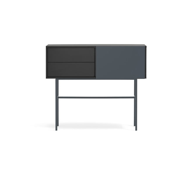 Konsolinis staliukas juodos spalvos/antracito spalvos 35x110 cm Nube – Teulat