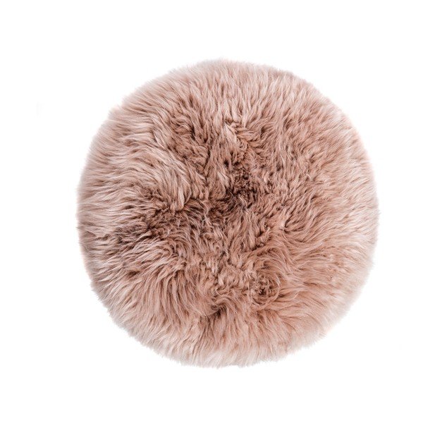 Kėdė su šviesiai rudos spalvos avikailio sėdyne Royal Dream, ⌀ 36 cm-image-1