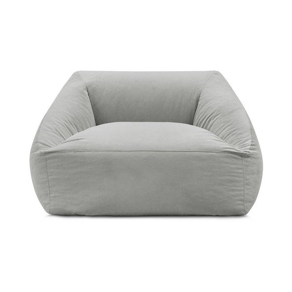 Šviesiai pilkos spalvos sėdmaišis iš kordinio velveto Lilibet – Bobochic Paris-image-2