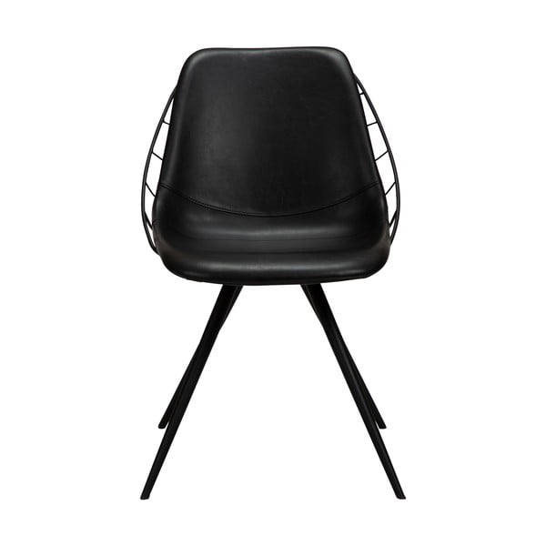 Juoda dirbtinės odos valgomojo kėdė DAN-FORM Denmark Sway-image-1