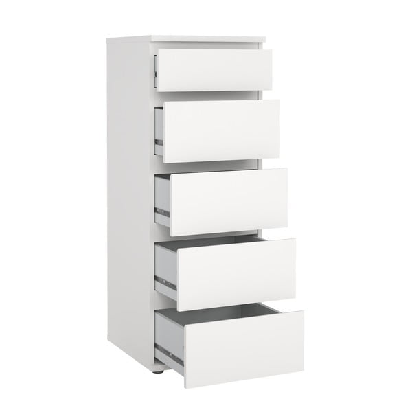 Aukšta šoninė spintelė baltos spalvos 40x107 cm Nova – Tvilum-image-3