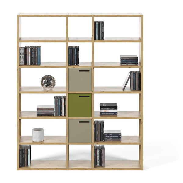 Šviesiai ruda TemaHome Pombal knygų spinta, aukštis 224 cm-image-4