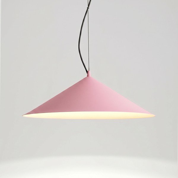 Rožinės spalvos iš metalo kabantis šviestuvas LED ø 50 cm FINT – Thoro-image-4