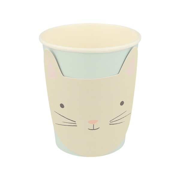 Iš popieriaus vienkartiniai puodeliai 8 vnt. Cat – Meri Meri-image-3