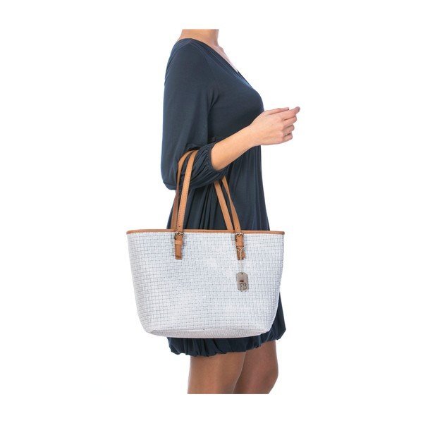Odinė rankinė Suede White-image-3