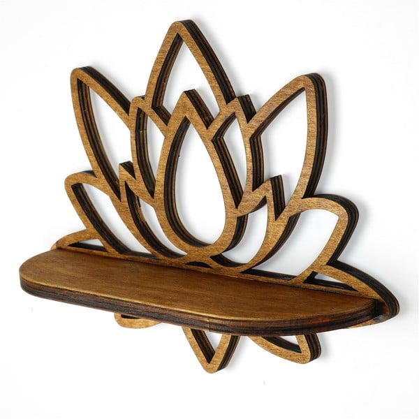 Sieninė lentyna natūralios spalvos 33 cm Lotus – Kalune Design-image-2
