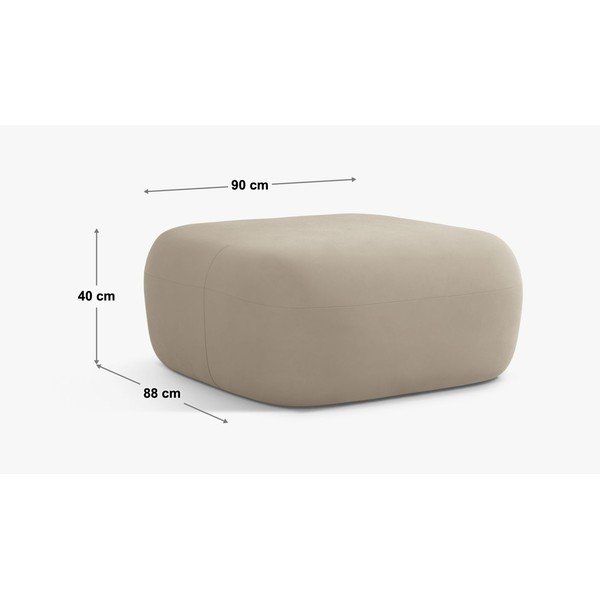 Dramblio kaulo spalvos pufas iš boucle Jenny – Micadoni -image-3
