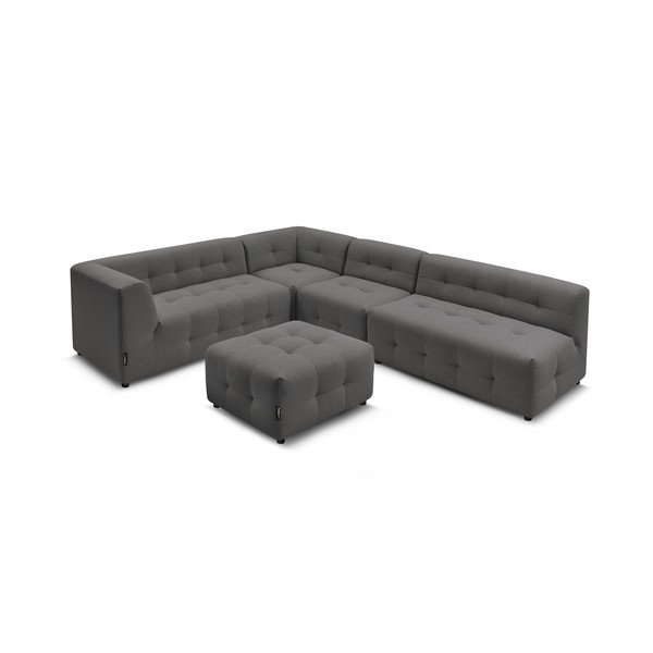 Tamsiai pilka kampinė sofa (kairysis kampas) Kleber - Bobochic Paris-image-3