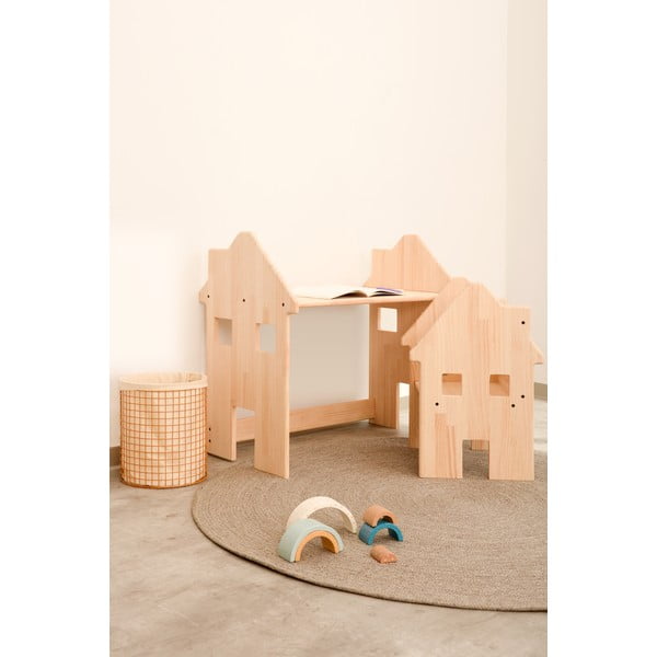 Vaikiškas stalas iš pušies medienos Little Nice Things HappyHouse-image-4
