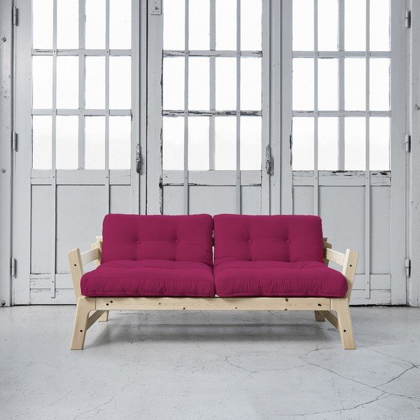 Sofa lova "Karup Step" natūrali/rožinė-image-1