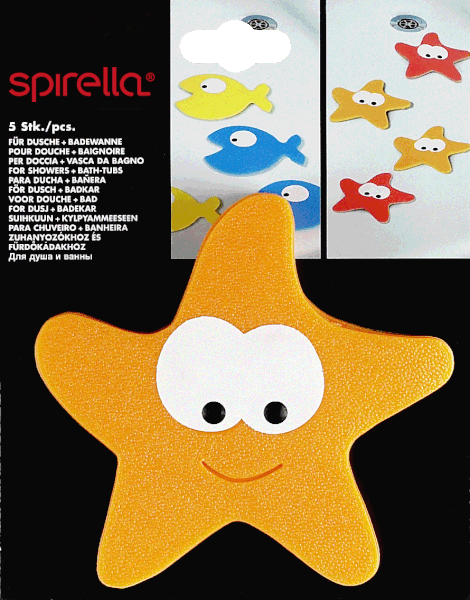 Vaikiški neslystantys kilimėliai 5 vnt. vonioms 12x13 cm Starfy – Spirella-image-1