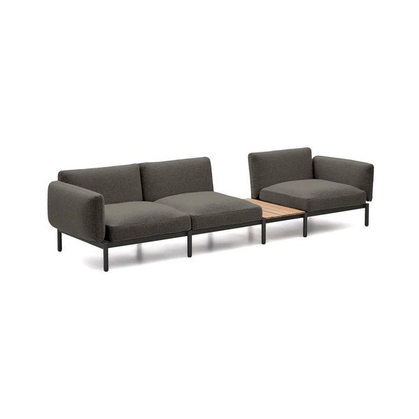 Tamsiai pilkos spalvos iš audinio sodo sofa Sorells – Kave Home