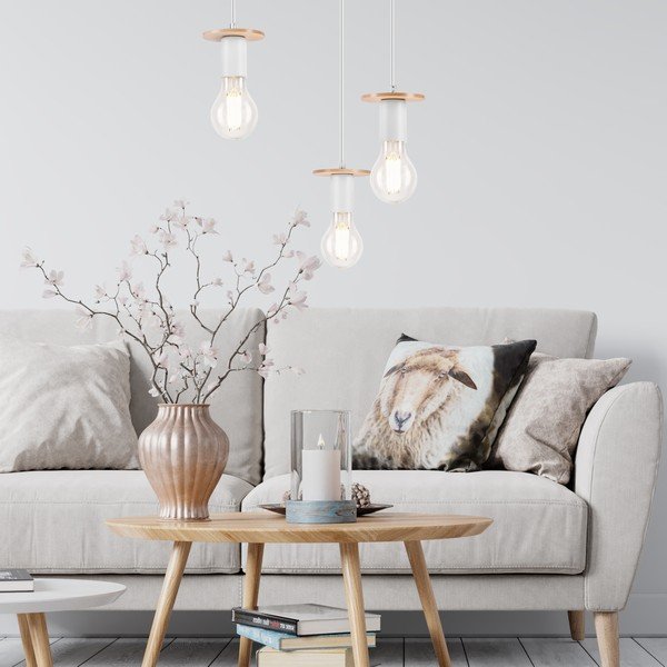 Kabantis šviestuvas baltos spalvos Angelina – LAMKUR-image-1