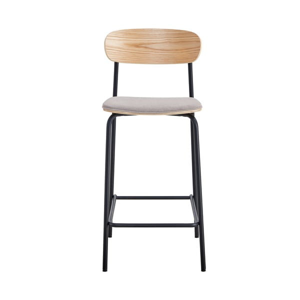 Juodos spalvos/taupe spalvos baro taburėtės 2 vnt. (sėdynės aukštis 66 cm) Adriana – Marckeric-image-4