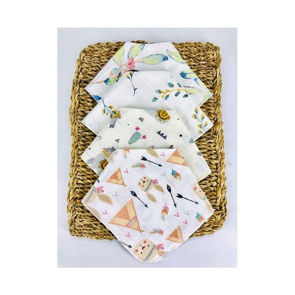 Balti muslino šliaužtinukai, 4 vnt. Mila - Lydia&Co-image-1