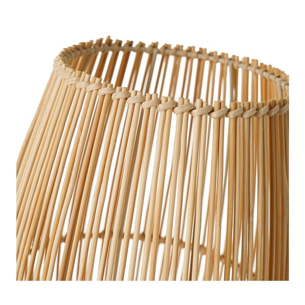 Iš bambuko stalinis šviestuvas natūralios spalvos su bambukiniu gaubtu (aukštis 29 cm) Natural Way – Casa Selección-image-2