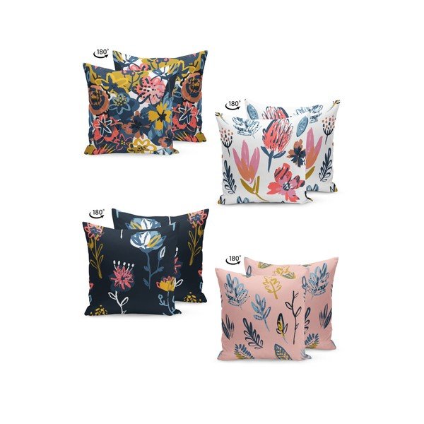 4 užvalkalų rinkinys Kate Louise meno kūrinys, 45 x 45 cm-image-1