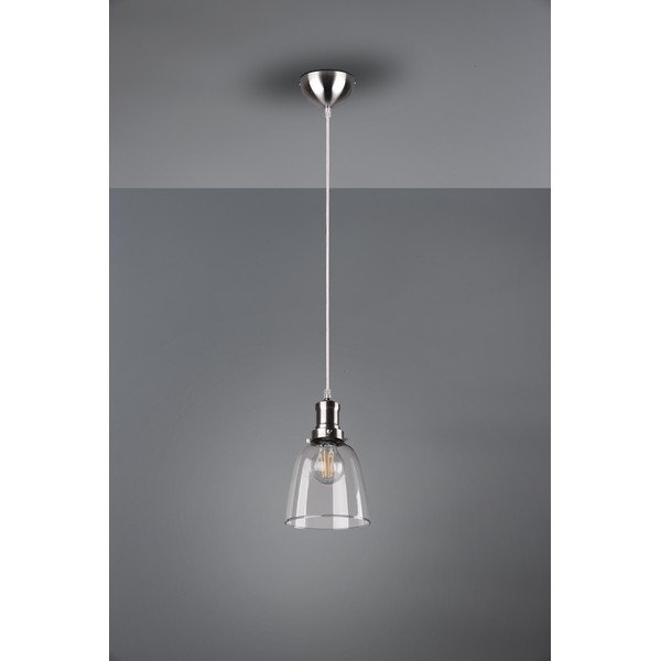 Kabantis šviestuvas sidabrinės spalvos ø 14 cm su stiklo gaubtu Vita – Reality-image-2