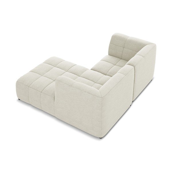 Smėlio spalvos kampinė sofa iš boucle (su dešiniuoju kampu/su gultu) Aloha – Makamii-image-4