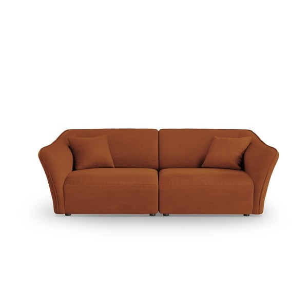 Iš boucle sofa raudonos plytų spalvos 206 cm Tokyo – Cosmopolitan Design