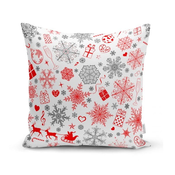 4 kalėdinių pagalvių užvalkalų ir staltiesės rinkinys Minimalist Cushion Covers Snowflakes-image-3