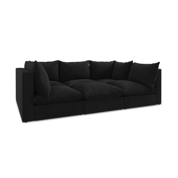 Juodos spalvos sofa 255 cm Manao – Makamii-image-3