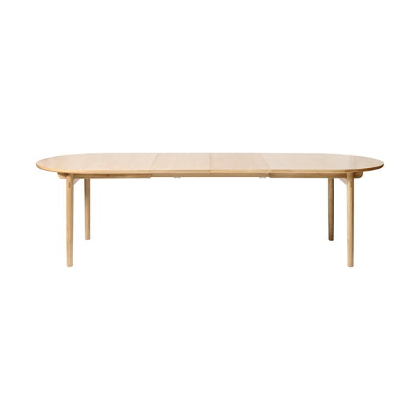 Sulankstomas ąžuolo apdailos valgomojo stalas 100x190 cm Carno - Unique Furniture-image-3